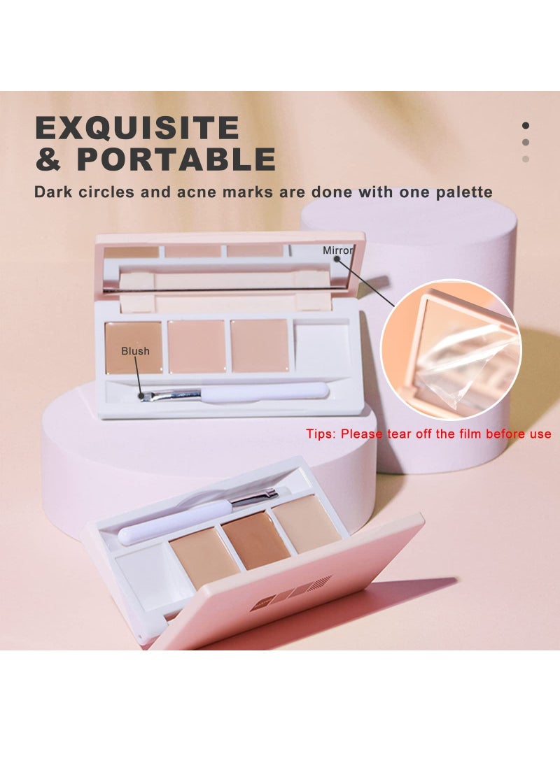 Excefore Concealer Contour Palette for Light Medium Skin Beige Color Correct Cream Foundation Palet for Under Eye Dark Circles Eyelid Natural Ivory Cream Makeup Waterproof Long Lasting - Image 5