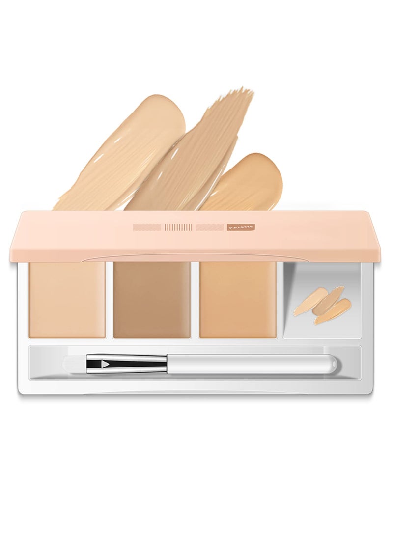 Excefore Concealer Contour Palette for Light Medium Skin Beige Color Correct Cream Foundation Palet for Under Eye Dark Circles Eyelid Natural Ivory Cream Makeup Waterproof Long Lasting - Image 1