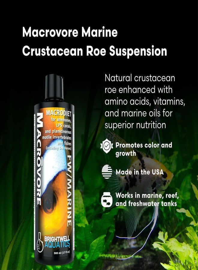 Brightwell Aquatics Macrōvore Marine Crustacean Roe for Corals Anemones Fish Enriched with Amino Acids Omega-3 for Color Health Feeding in Aquariums, 125 ml - Image 2