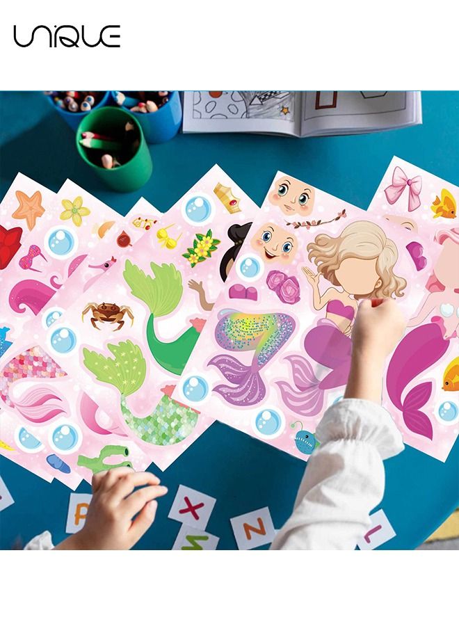Unique 24 Pcs Mermaid Stickers - DIY Stickers - Mermaid Theme Stickers - Party Gifts, Rewards, Art Crafts, 8 Designs (Mermaid) - Image 5
