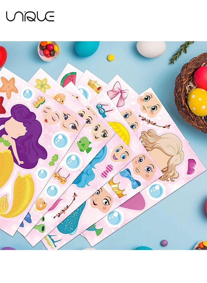 Unique 24 Pcs Mermaid Stickers - DIY Stickers - Mermaid Theme Stickers - Party Gifts, Rewards, Art Crafts, 8 Designs (Mermaid) - Image 2