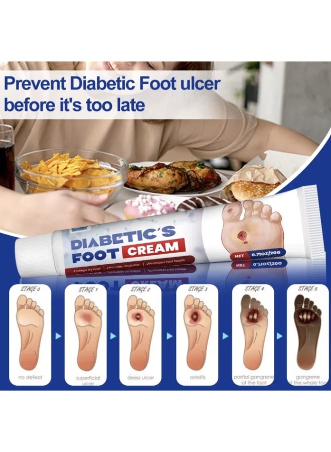 Sumifun Diabetic’s Foot Cream 20gm – Intensive Moisturizing & Repair Cream for Dry, Itching, Cracked Heels - Image 2