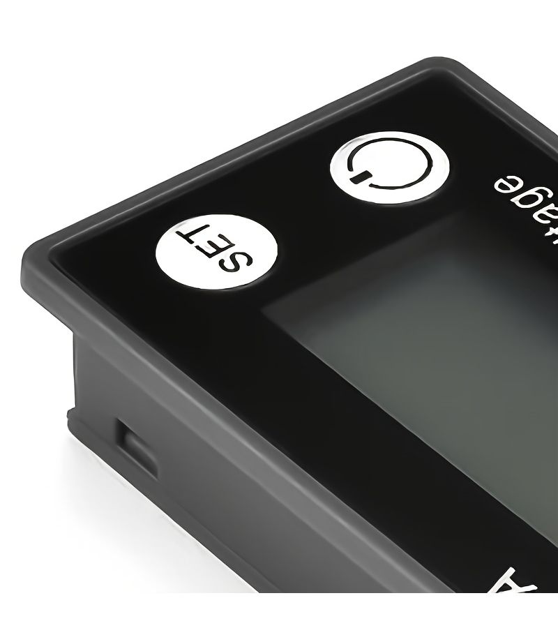 قطعة واحدة من جهاز اختبار سعة الجهد للبطارية المزدوجة باللون الأسود، مقياس كهربائي رقمي LCD مع إنذار درجة حرارة - Image 4