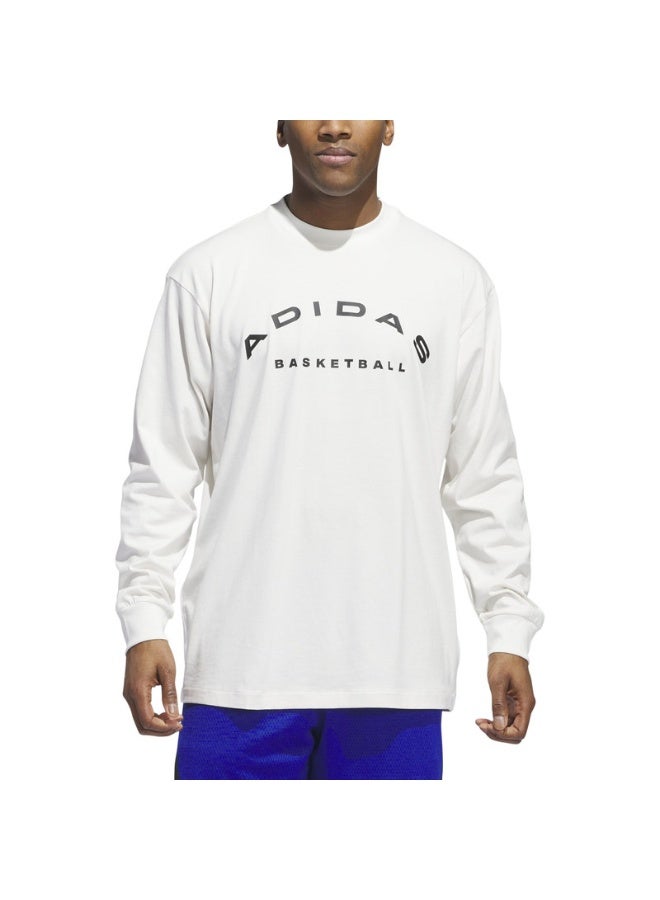 Adidas Select LS Tee White Originals Men T-SHIRTS  - Image 4