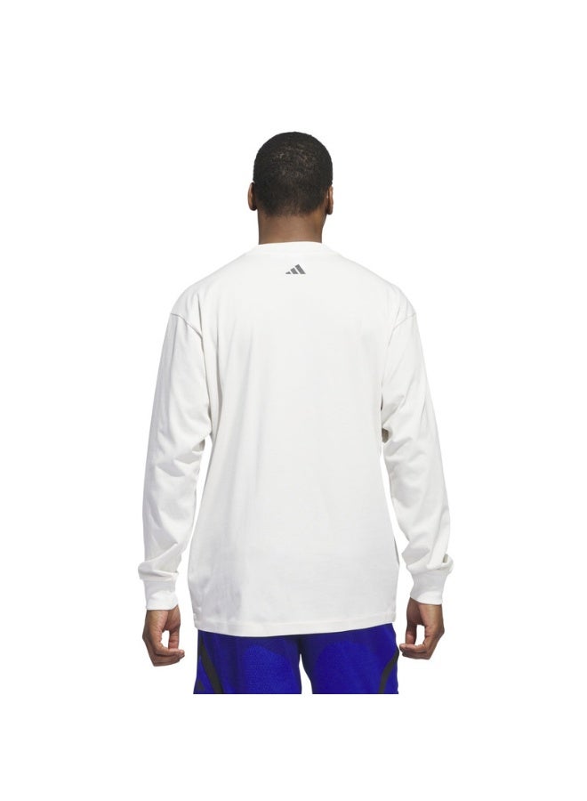 Adidas Select LS Tee White Originals Men T-SHIRTS  - Image 5