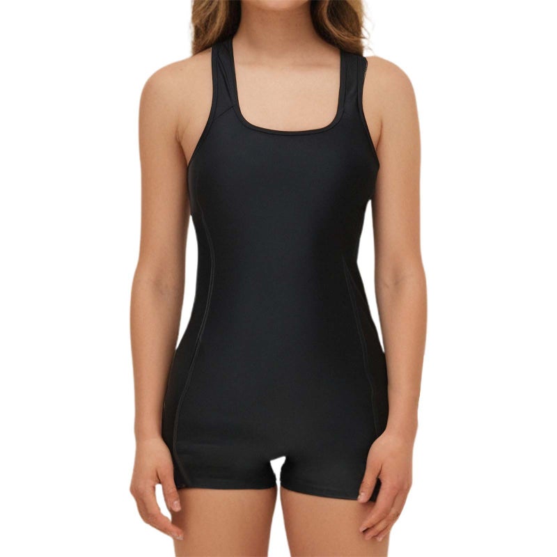 Ladies One-Piece Swimsuit Conservative Flat-Angle Spring Professional Stitching Swimsuit Tour - Image 3