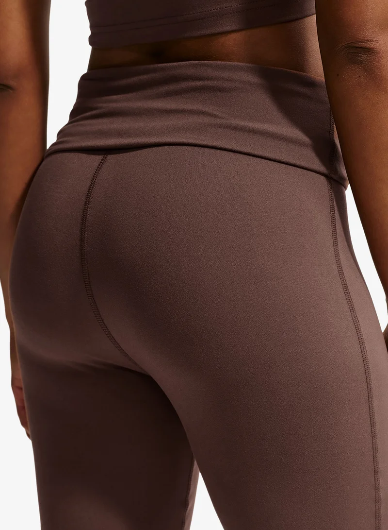 Nike LT CHOCOLATE Flared Glossy Sweatpants for Women | Best Price UAE