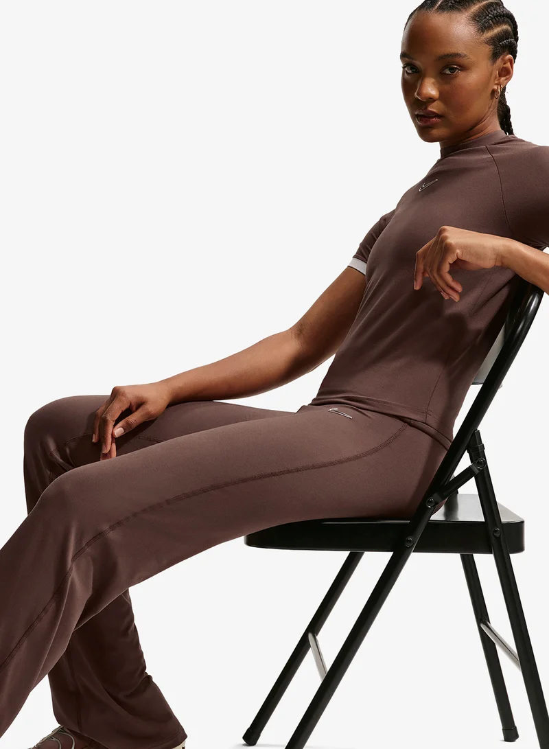 Nike LT CHOCOLATE Flared Glossy Sweatpants for Women | Best Price UAE