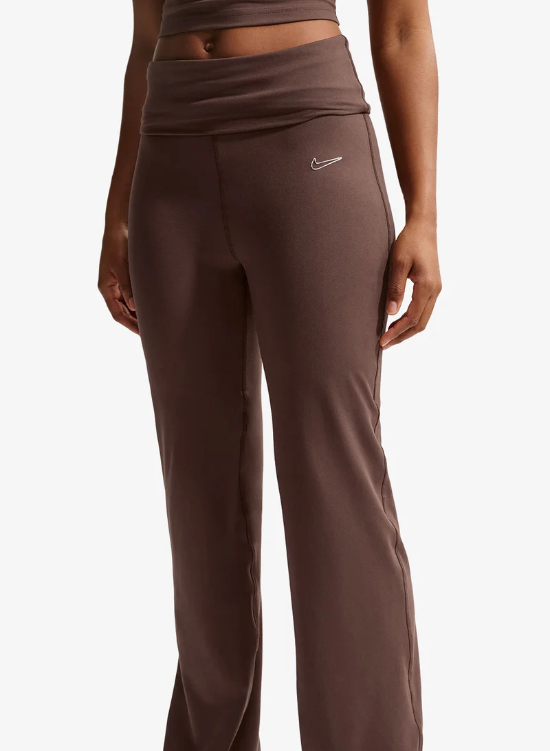 Nike LT CHOCOLATE Flared Glossy Sweatpants for Women | Best Price UAE
