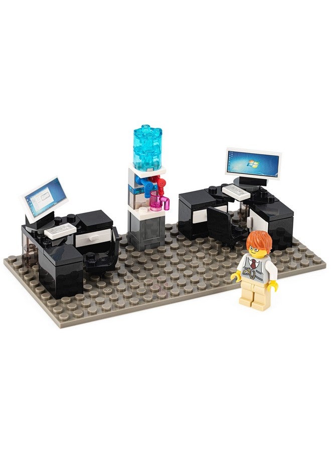 Custom Toys & Hobbies Custom Toys & Hobbies INC Building Bricks Businessman Lawyer Office Setup- Premium Quality Desk Keyboard Computer & Minifigure Holiday Birthday Gift for Kids (Full Office)  - Image 4