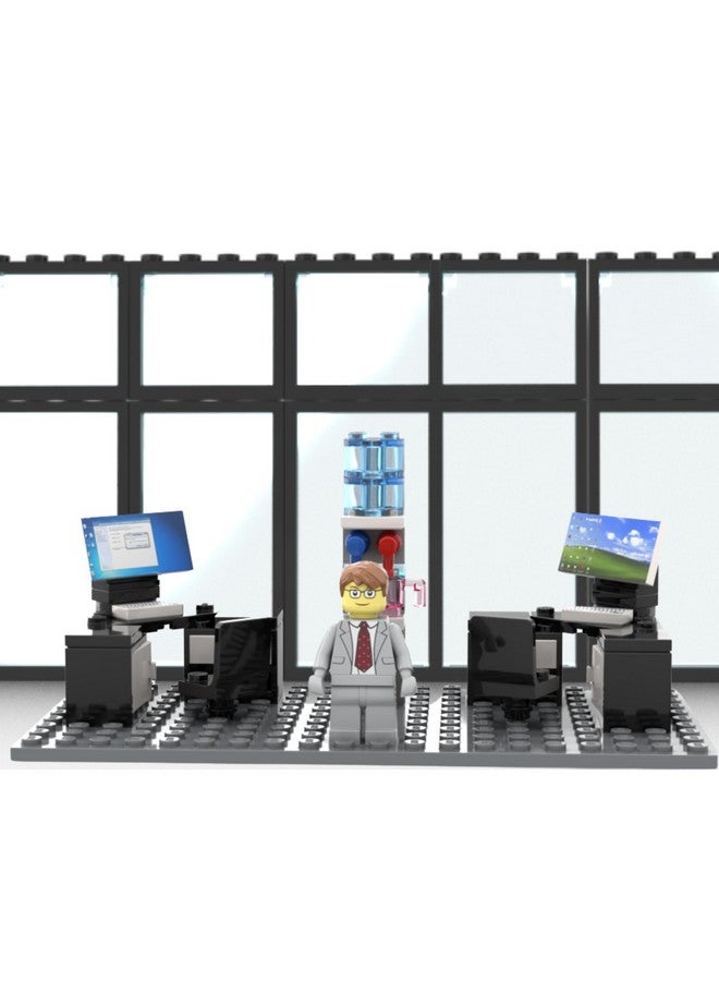 Custom Toys & Hobbies Custom Toys & Hobbies INC Building Bricks Businessman Lawyer Office Setup- Premium Quality Desk Keyboard Computer & Minifigure Holiday Birthday Gift for Kids (Full Office)  - Image 2