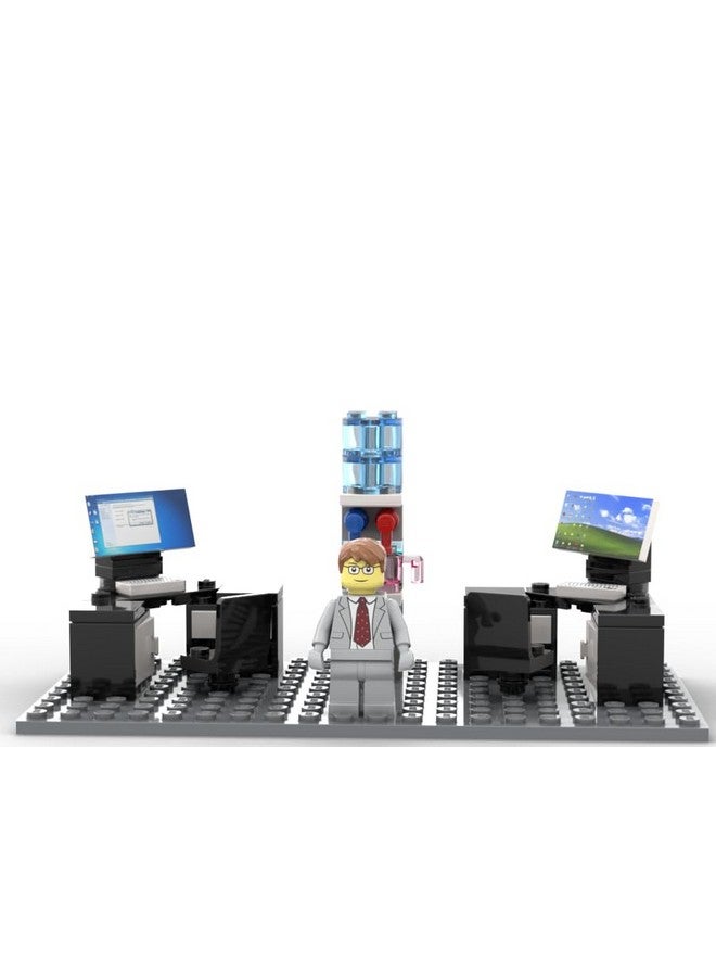 Custom Toys & Hobbies Custom Toys & Hobbies INC Building Bricks Businessman Lawyer Office Setup- Premium Quality Desk Keyboard Computer & Minifigure Holiday Birthday Gift for Kids (Full Office)  - Image 3