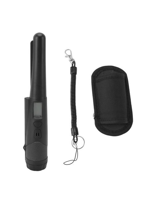 Metal Detector Pinpointer IP66 Waterproof Handheld Pin Pointer Wand with LCD Screen for Treasure Hunting Gold Detecting Built in Flashlight Black