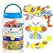 Odoorgames 140 Pcs Translucent Pattern Blocks Educational Light Table Manipulatives and Accessories Fun and Engaging Geometric Shapes - Image 2