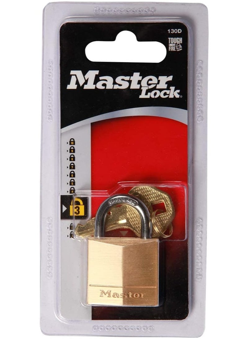 Master Lock Master Lock 130D Solid Brass Padlock, 1-3/16-inch  - Image 4
