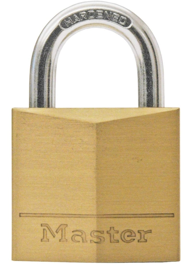 Master Lock Master Lock 130D Solid Brass Padlock, 1-3/16-inch  - Image 1