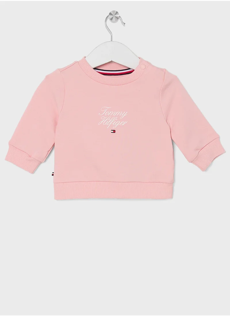 تومي هيلفيغر Infant Logo Sweatshirt & & Pant Set