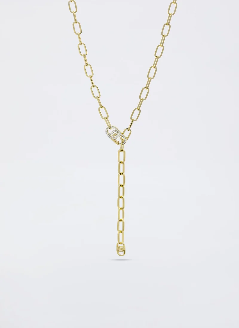 Liu Jo Necklace with rhinestones on monogram element
