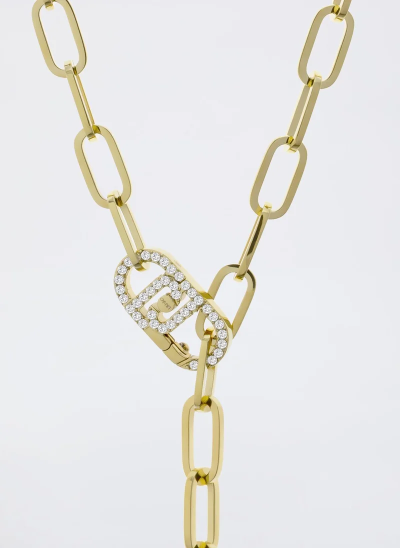 Liu Jo Necklace with rhinestones on monogram element