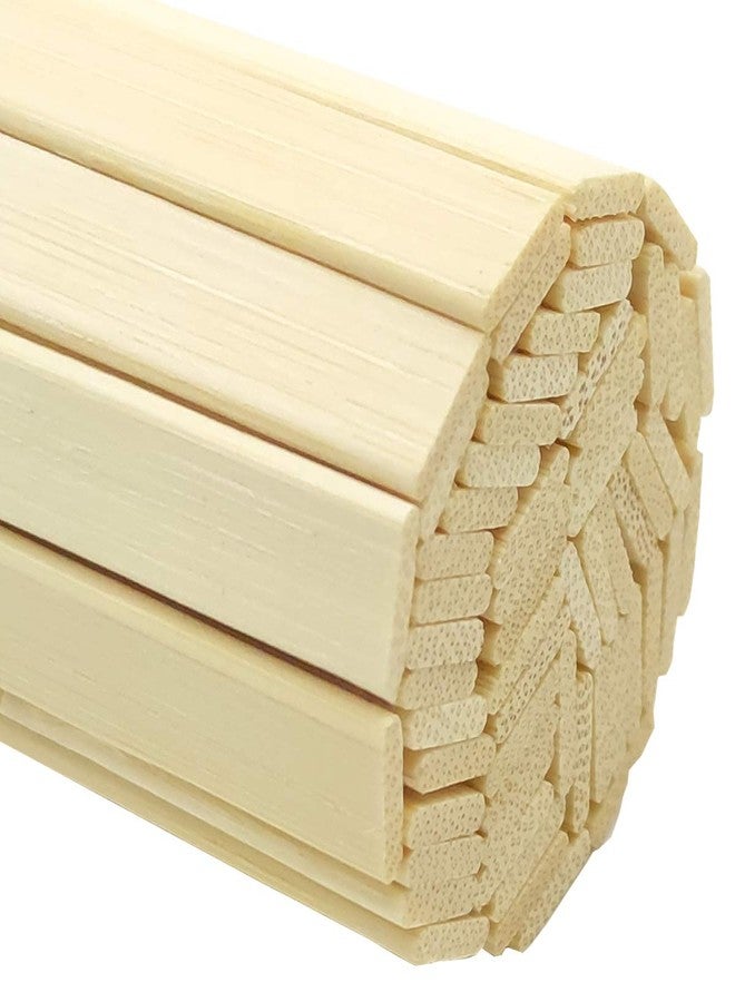 Worown 60 Pcs 15.7 Inch Strong Natural Bamboo Sticks, Wood Craft Sticks, Extra Long Sticks, 9.5 mm Width Wood Strips for Craft Projects - Image 1