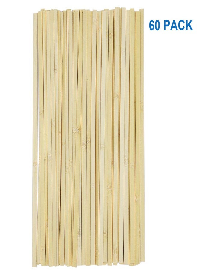 Worown 60 Pcs 15.7 Inch Strong Natural Bamboo Sticks, Wood Craft Sticks, Extra Long Sticks, 9.5 mm Width Wood Strips for Craft Projects - Image 4