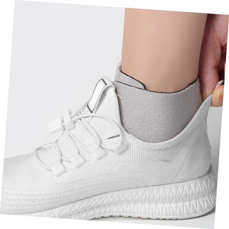 Adjustable Gray Ankle Compression Sleeve For Running Basketball Hiking Support - Image 5