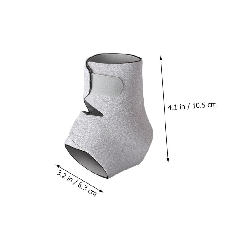 Adjustable Gray Ankle Compression Sleeve For Running Basketball Hiking Support - Image 3