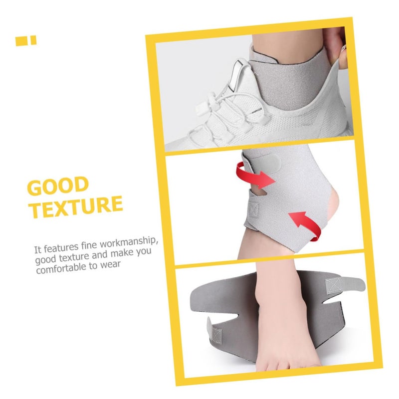 Adjustable Gray Ankle Compression Sleeve For Running Basketball Hiking Support - Image 4