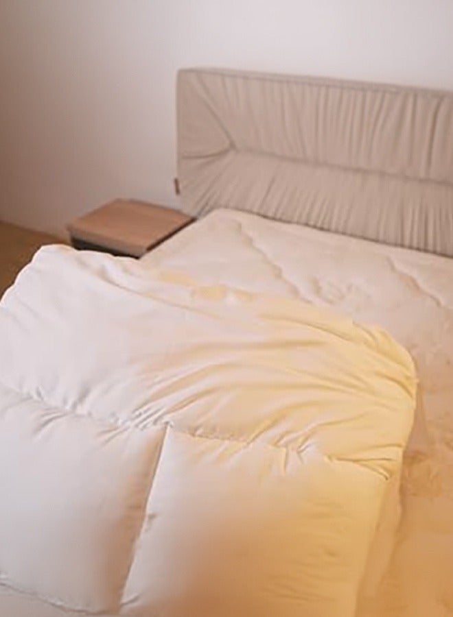 In-House Saving Package | Comforter Package Two Layers Microfiber Mattress Topper 14cm and 2 Hotel Pillows Size 75x50 cm - White - Image 5