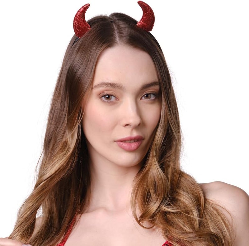 Cheerin Compact trendy practical build Angel Halo and Devil Horns Headband - White and Red - Costume Accessories Bulk storage easy optimized build - Image 4
