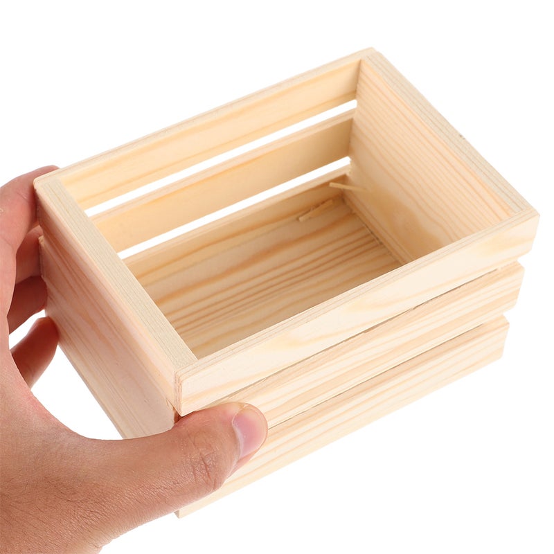 Miniature Dollhouse Mini Basket Miniature Craft Crate Tiny Storage Baskets Doll Home for Landscape Accessories - Image 2
