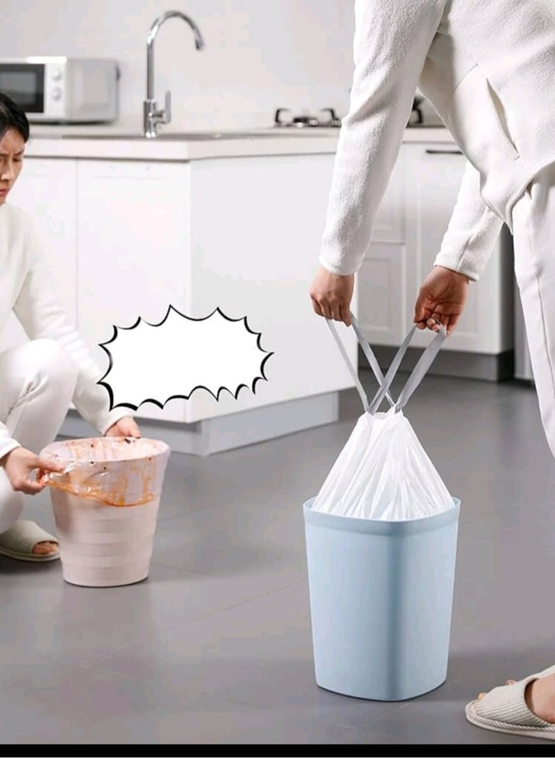 أكياس القمامة المصنوعة من الحبال السميكة بالجملة: أكياس قمامة كبيرة يمكن التخلص منها وصديقة للبيئة مكونة من 15 قطعة مع تصميم محمول مريح - Image 1
