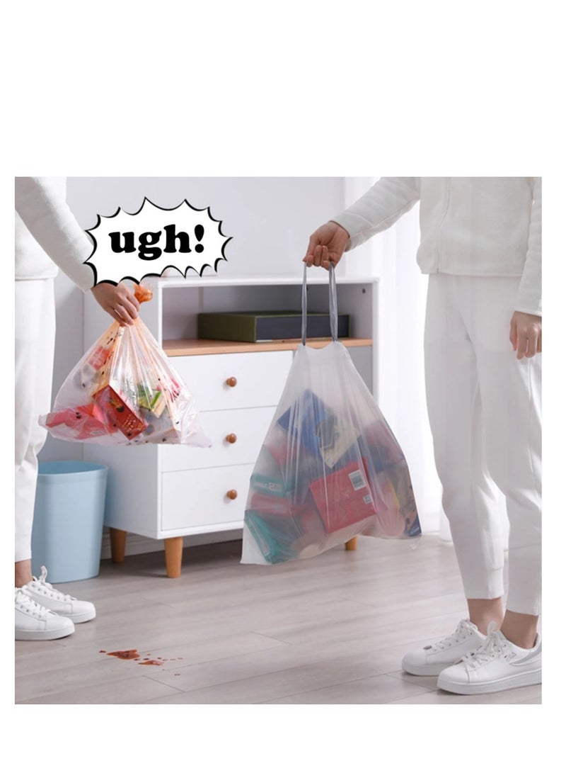 أكياس القمامة المصنوعة من الحبال السميكة بالجملة: أكياس قمامة كبيرة يمكن التخلص منها وصديقة للبيئة مكونة من 15 قطعة مع تصميم محمول مريح - Image 4