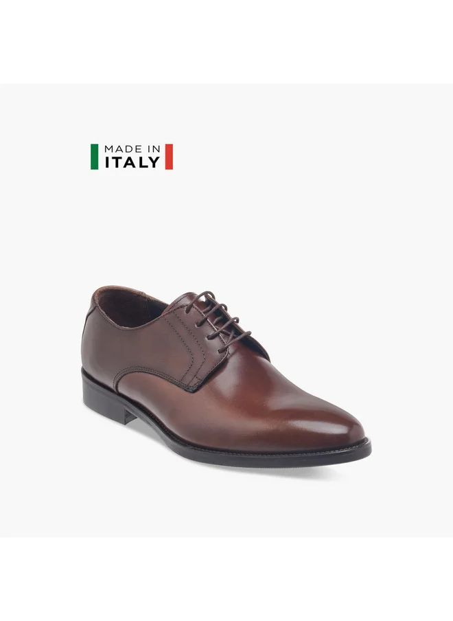 DUCHINI Men's Solid Lace-Up Derby Shoes