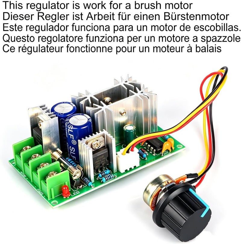 Gebildet وحدة تحكم محرك DC 12V 24V 36V 48V وحدة قيادة عالية الطاقة مع تحكم سرعة قابل للتعديل PWM حاكم إلكتروني مفتاح تنظيم 20A خافت LED فائق الصغر - Image 2