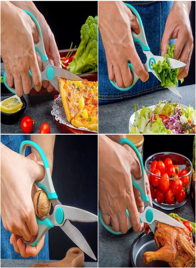 Hollory Kitchen Scissors, Stainless Steel Multi-Purpose Cooking Shears Heavy Duty for Meat Chicken Poultry Fish Vegetable Cutting, Dishwasher Safe - Image 4