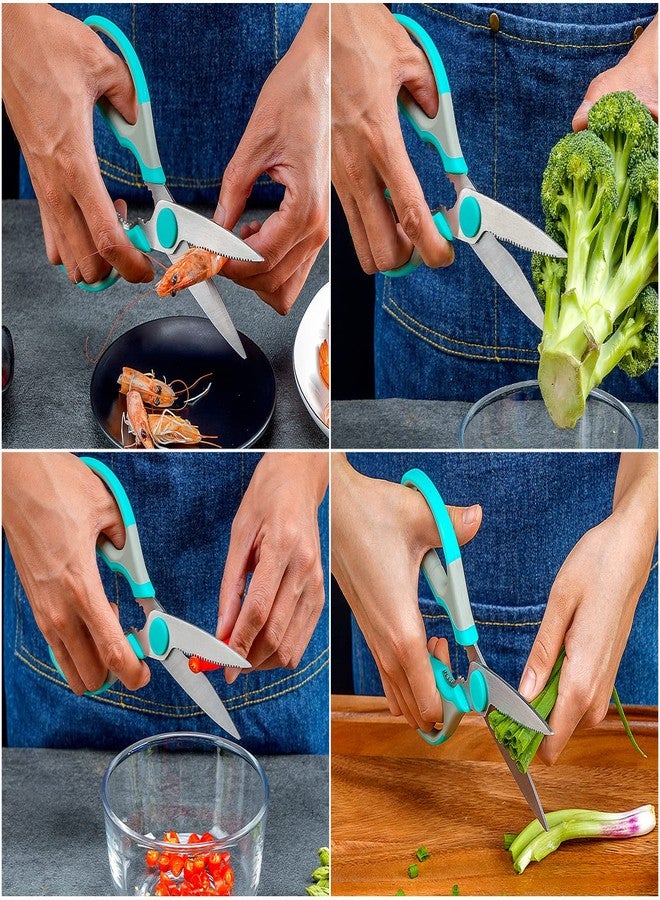 Hollory Kitchen Scissors, Stainless Steel Multi-Purpose Cooking Shears Heavy Duty for Meat Chicken Poultry Fish Vegetable Cutting, Dishwasher Safe - Image 5