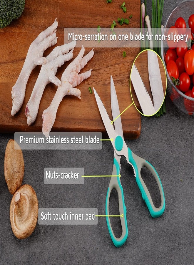 Hollory Kitchen Scissors, Stainless Steel Multi-Purpose Cooking Shears Heavy Duty for Meat Chicken Poultry Fish Vegetable Cutting, Dishwasher Safe - Image 3