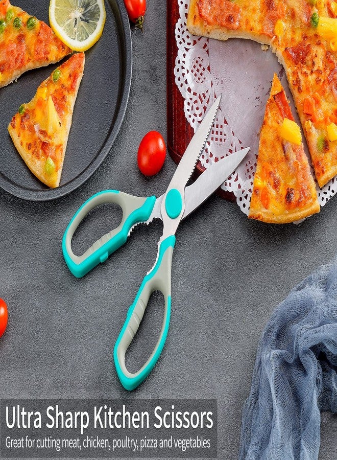 Hollory Kitchen Scissors, Stainless Steel Multi-Purpose Cooking Shears Heavy Duty for Meat Chicken Poultry Fish Vegetable Cutting, Dishwasher Safe - Image 2
