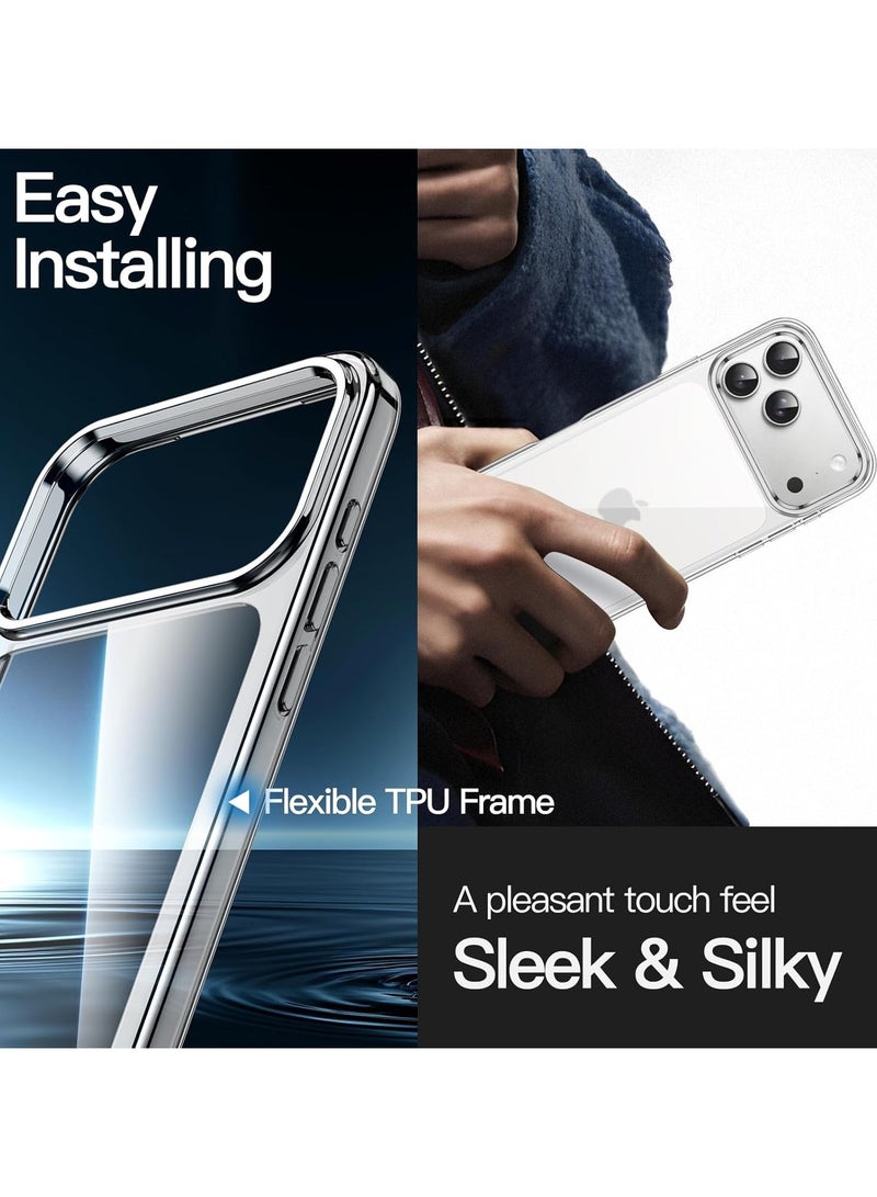 Mismo Clear Shockproof Case for iPhone 17 Pro Max – Ultra Thin Transparent TPU Cover, Anti-Scratch & Anti-Yellowing Crystal Clear Protective Bumper Case - Clear - Image 4