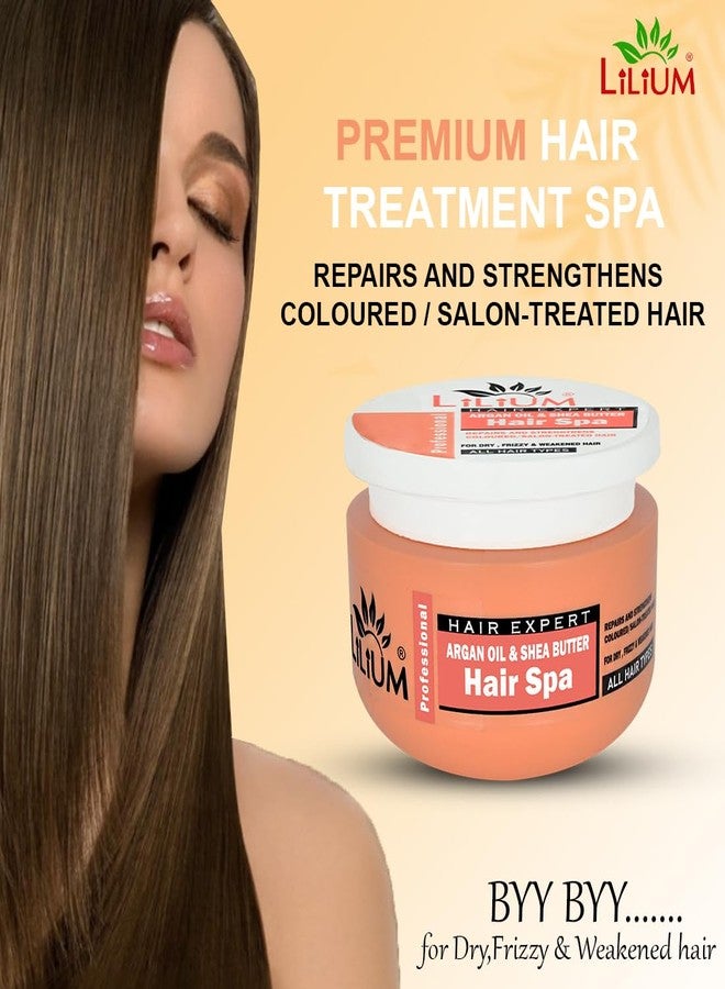 Lilium Hair Spa 400ml, Argan Oil & Shea Butter, Revitalize Strengthen & Transform Your Tresses, Salon-Treated Hair Ideal For Dry & Weakened Locks, Suitable For All Hair Types - Image 5