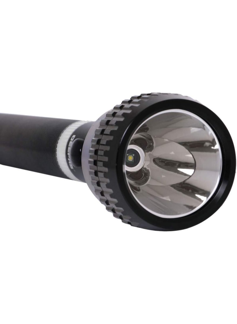 Geepas GFL4637 Rechargeable LED Flashlight, 3W, 2-Piece Set with Glow Rubber Grip, Portable Design, 3 Hours Working Time, Ideal for Camping & Emergency Use - Image 2