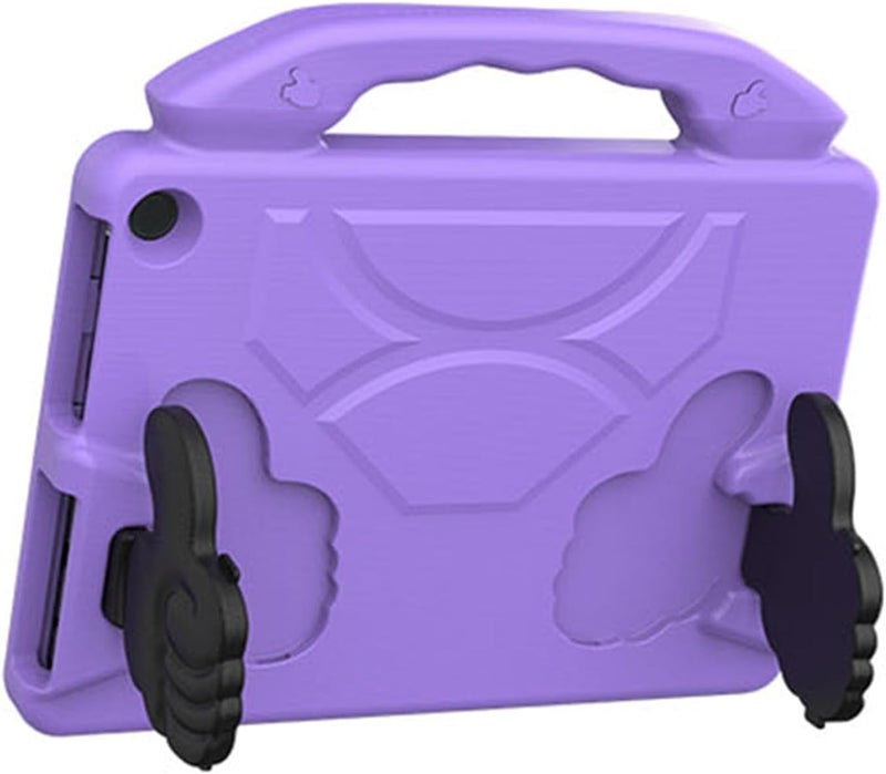 Dpofirs EVA Tablet Case with Rotatable Handle, Shockproof Protective Cover for Tablets, Foldable Washable Sleeve with Precise Cutouts (Light Purple) - Image 2