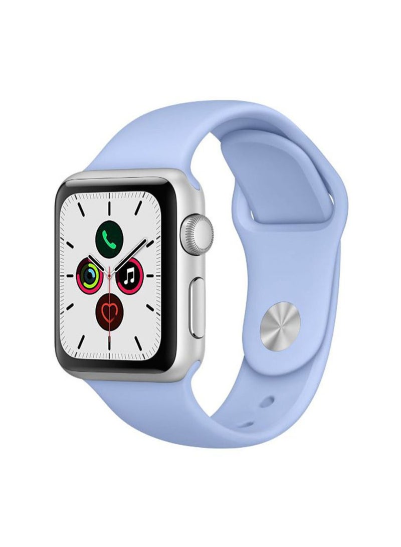Silicone Sport Band Compatible with 42mm(Series 10)/41mm/40mm/38mm Strap for Apple Watch All Series Light Blue  - Image 1