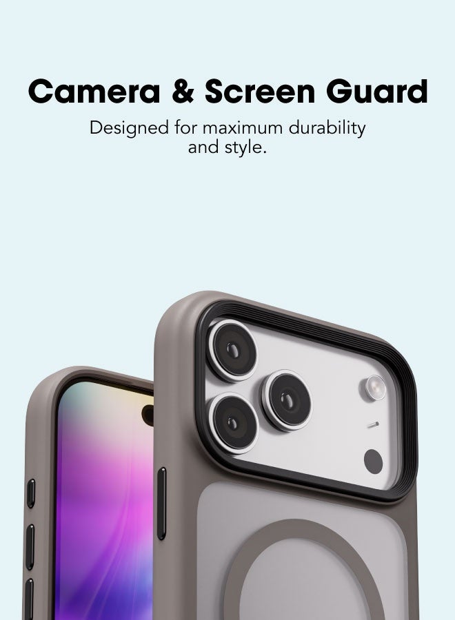 blupebble غطاء هجين غير لامع متوافق مع MagSafe لجهاز iPhone 17 Pro Max – غطاء واقي رفيع مضاد للصدمات - Image 2