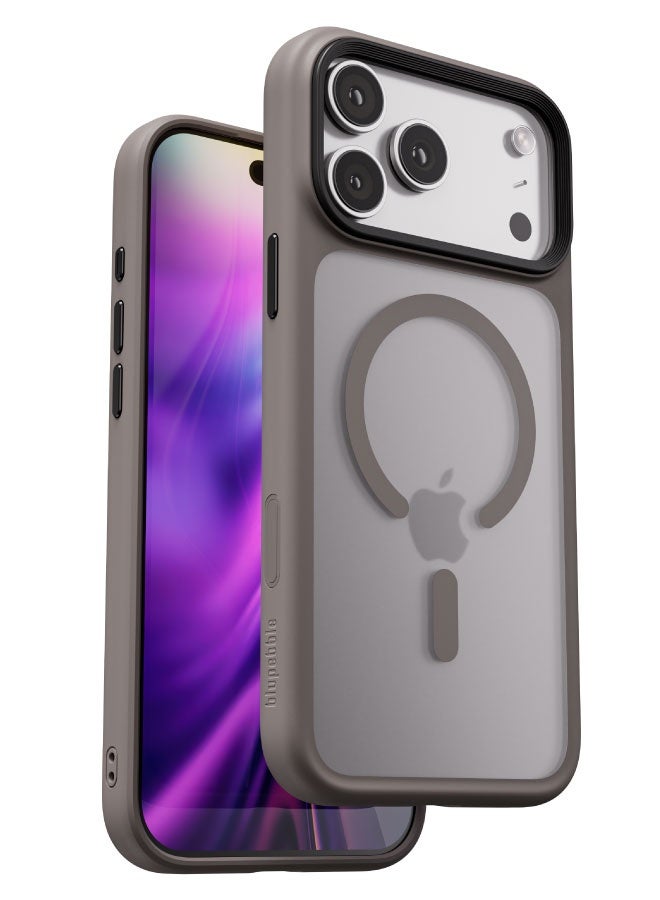 blupebble غطاء هجين غير لامع متوافق مع MagSafe لجهاز iPhone 17 Pro Max – غطاء واقي رفيع مضاد للصدمات - Image 1