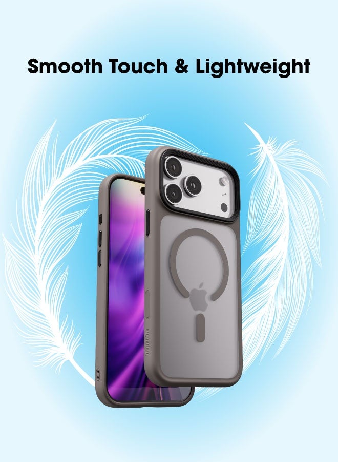 blupebble غطاء هجين غير لامع متوافق مع MagSafe لجهاز iPhone 17 Pro Max – غطاء واقي رفيع مضاد للصدمات - Image 4
