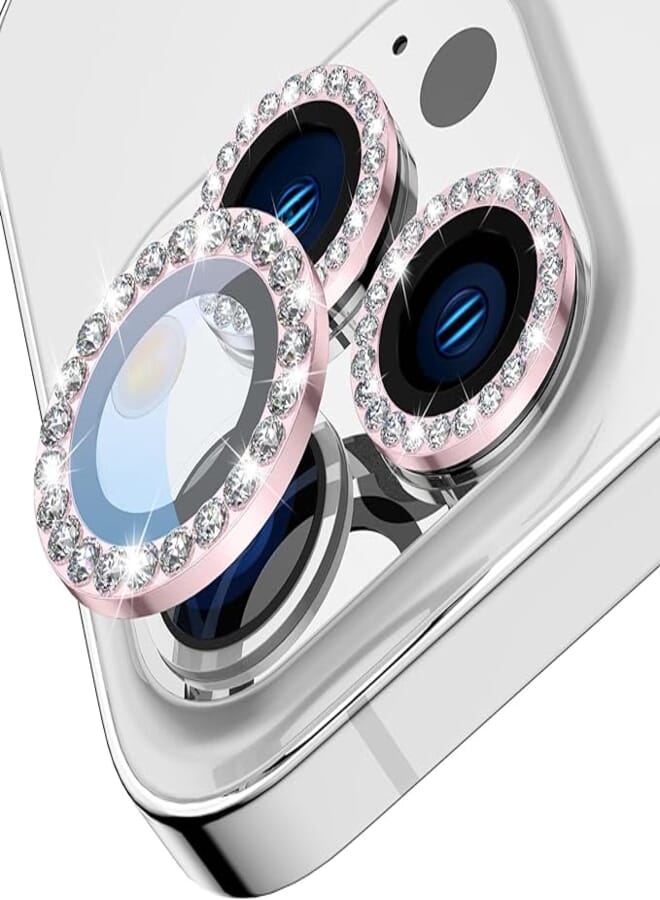 Tensea for iPhone 13 Pro/iPhone 13 Pro Max Camera Lens Protector Bling, Protection Camera Cover Tempered Glass Screen Protector Diamond Metal Individual Ring for 13Pro 6.1" / 13 ProMax 6.7 inch 2021