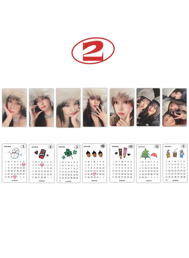 NIBEMINENT 7 Pcs Kpop（G)I-DLE Super Lady MS Lomo Cards Card For Fans Collection Gifts - Image 1