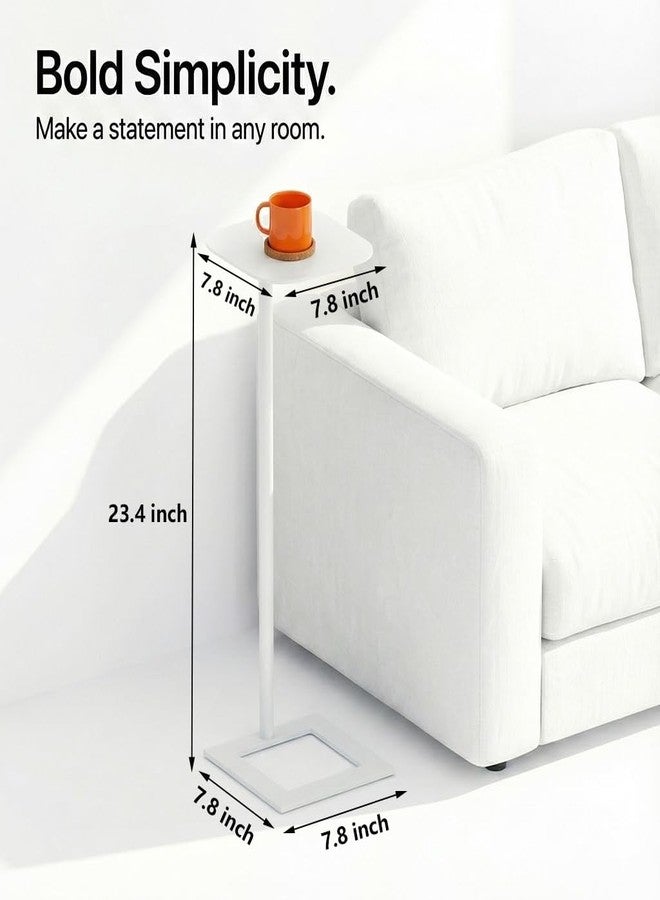 ZEXVIDA Under Couch Side Table (Small White) - Image 2